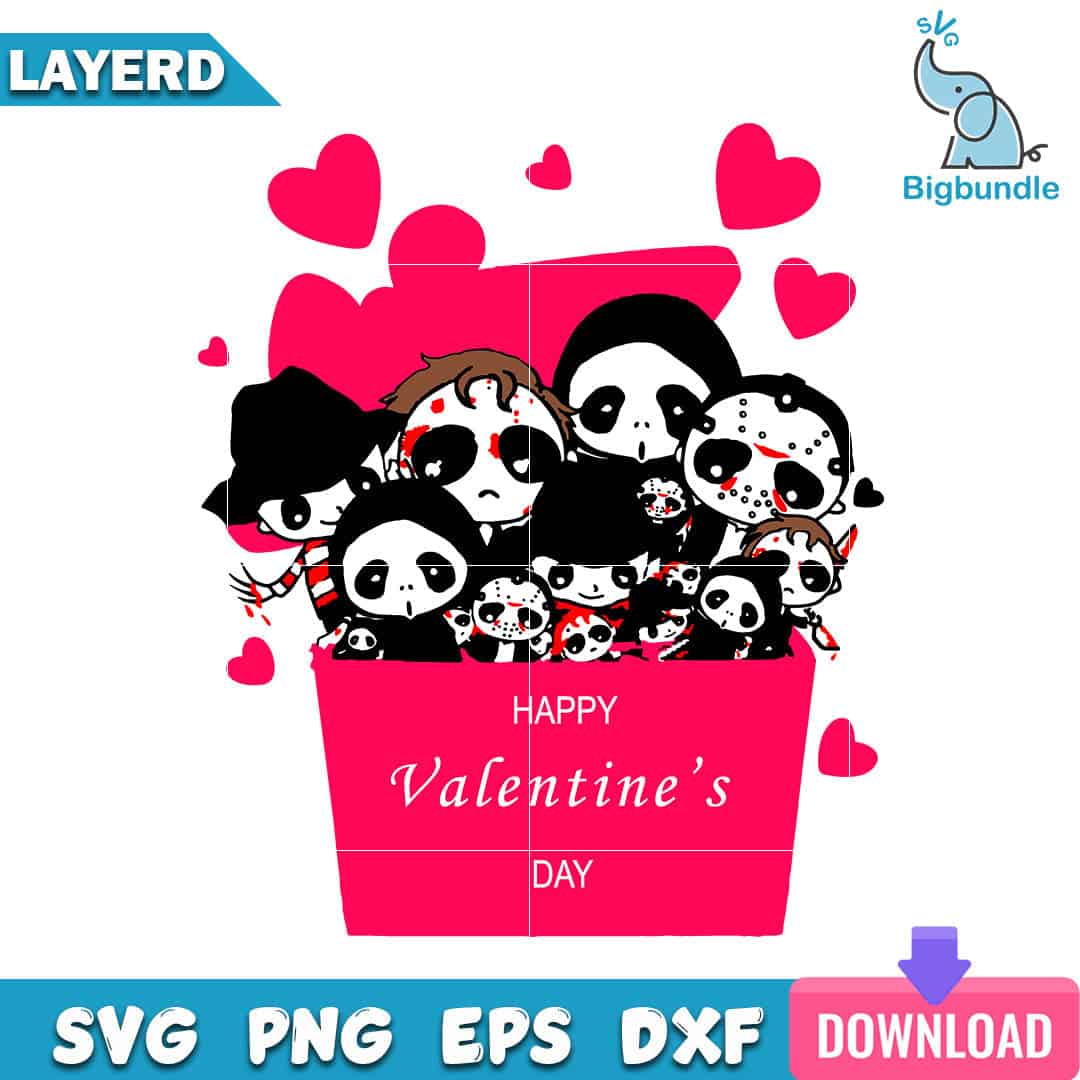 mockup bigbundle file l Horror Movie Chibi Valentine