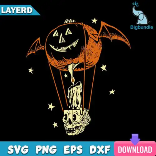 Hot Air Balloon Pumpkin Halloween Svg, Halloween Svg, SG14072304