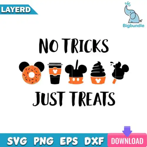No Trick Just Treats Halloween Svg, Halloween Svg, SG14072339