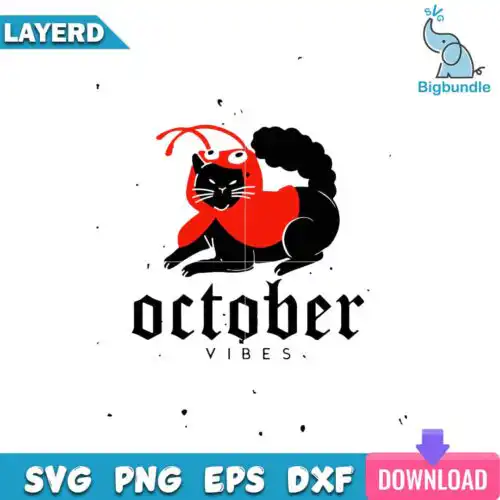 October Vibes Cat Costume Lobster Halloween Svg, Halloween Svg, SG14072343