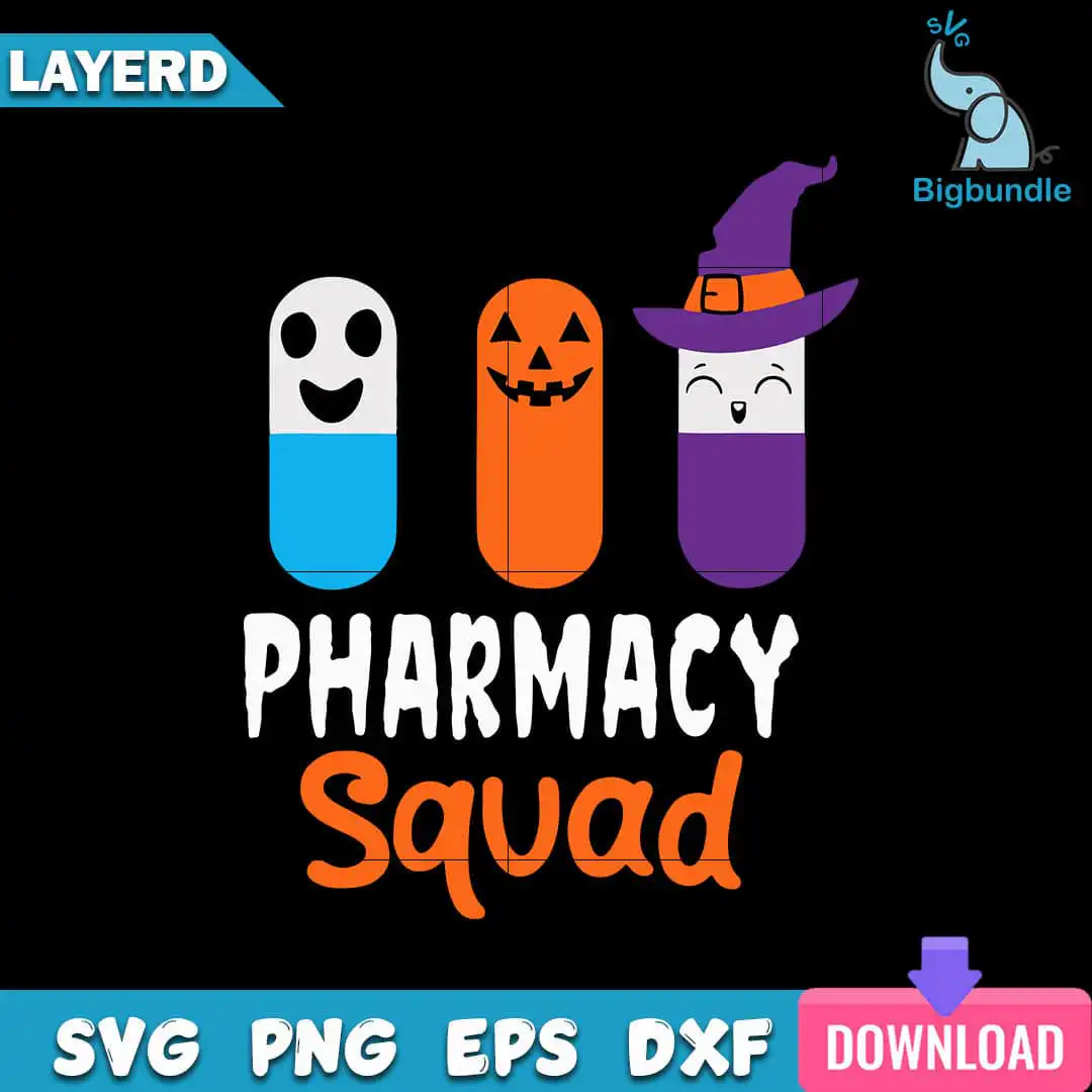 Pharmacy Squad Halloween Pills Svg, Halloween Svg, SG14072369