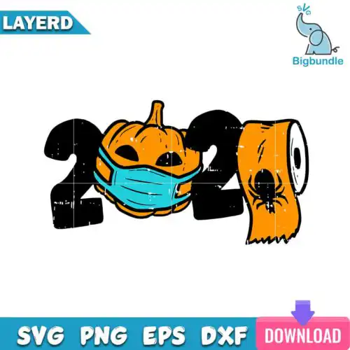 Pumpkin Face Mask Toilet Paper Halloween Svg, Halloween Svg, SG14072368