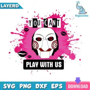 mockup-bigbundle-image-_65.jpg Cartoon white puppet mask with black bob hair and red spiral cheeks and text banners