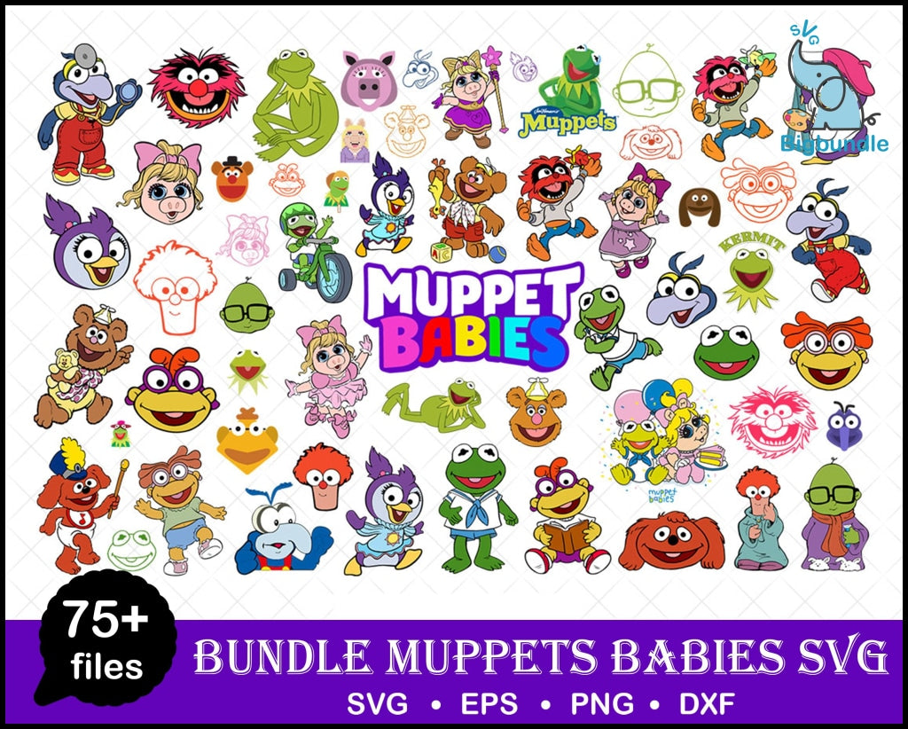 Muppet Babies svg, 75+ Files, BUNDLE Disney svg, Bundle The Muppet Show SVG for Cricut, SVG Silhouette Dxf, Png