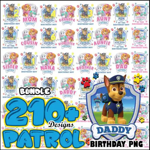 Paw patrol birthday bundle png trending 2024