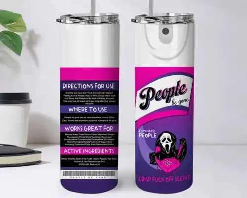 Bitch Spray 20 Oz Skinny Tumbler, Halloween tumbler png, Instant download