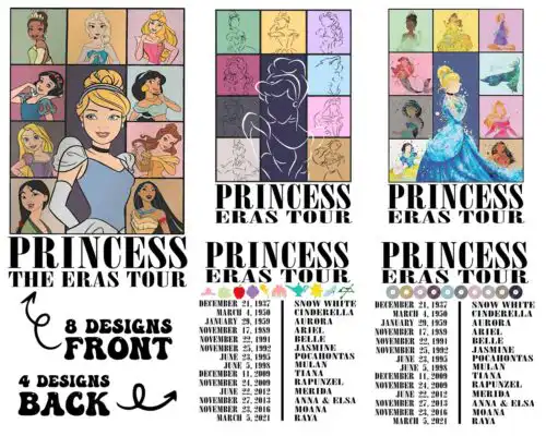 Princess Eras Tour png bundle, Princess png, Swiftie png, Midnight png