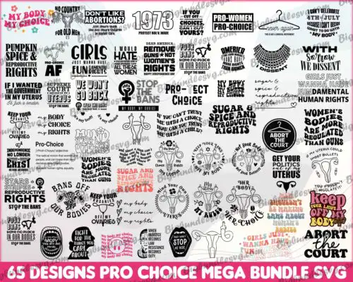 65 Pro Choice svg Mega Bundle - Digital download