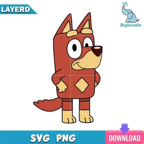 Rusty bluey svg, bluey svg, bluey dog.