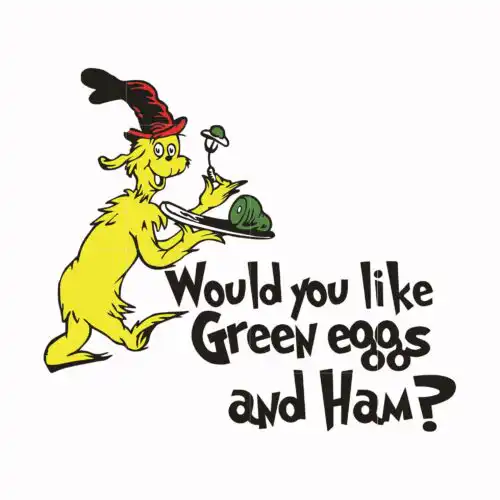 Would you like green eggs and ham svg, png, dxf, eps file