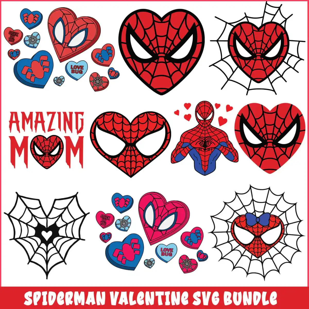 spidermanvalentinebundlesvg.jpg Spiderman valentine bundle svg