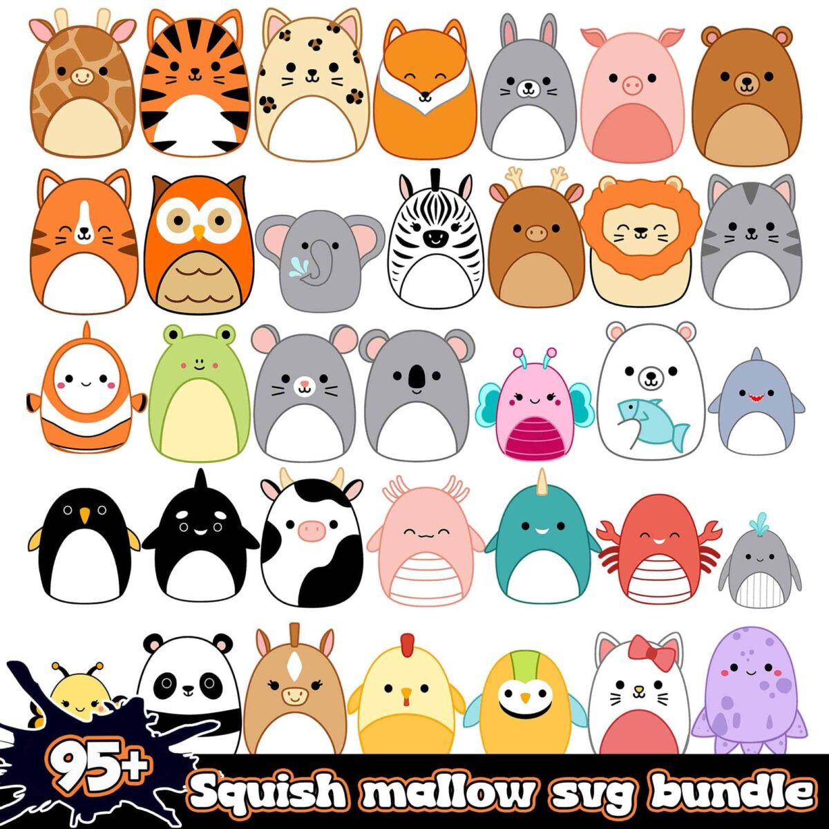 squishmallowanimalsBundle95 svg