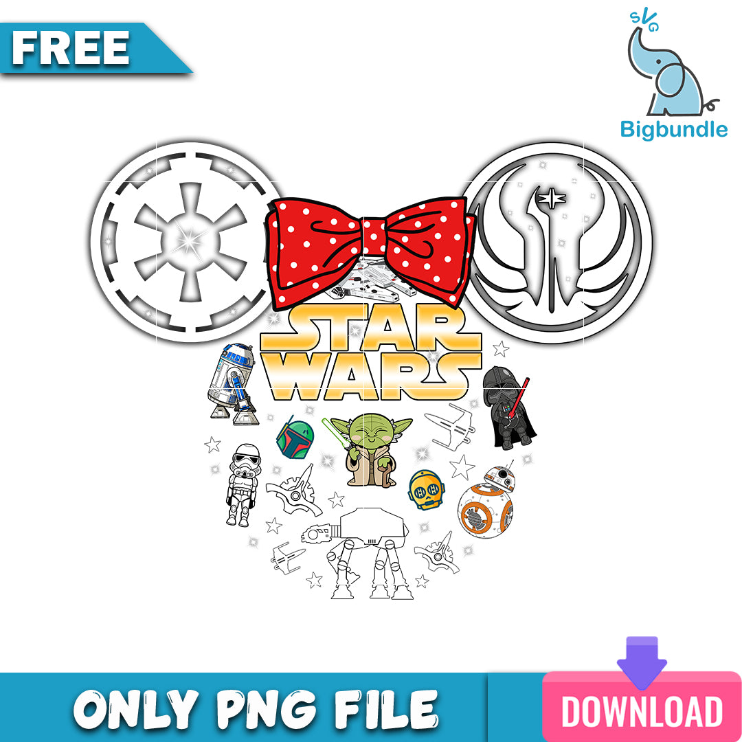 Disney star wars png, disney png, Digital download.