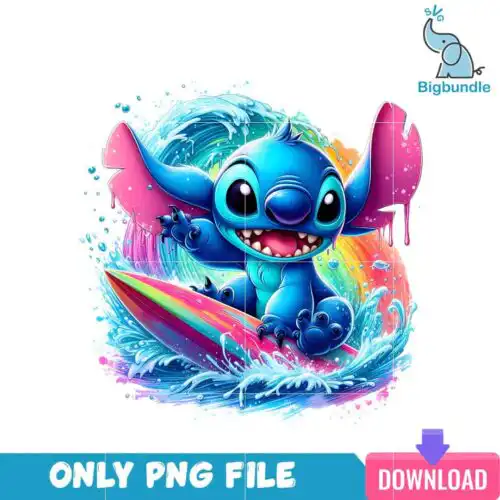 Stitch Surfing Lilo And Stitch PNG