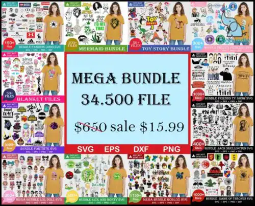 The Ultimate Giga Bundle svg, Mega bundle svg, 34.500 unique designs almost everything included