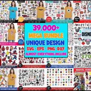 The Ultimate Giga Bundle svg, Mega bundle svg, 39.000 unique designs almost everything included