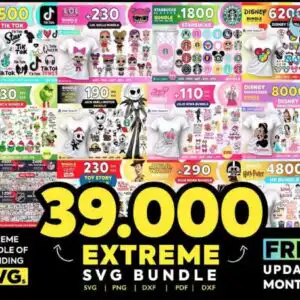 Promotional preview grid showing most famous sports teams bundle with Mickey head and cartoon characters