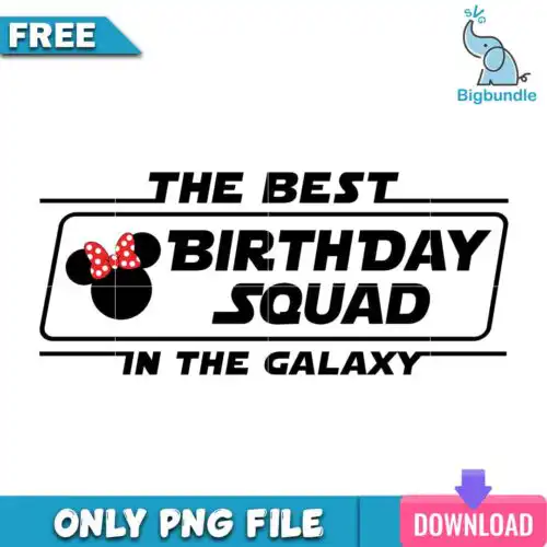 thebestbirthdaysquad2.jpg Minnie the best birthday squad png, disney png, Digital download.