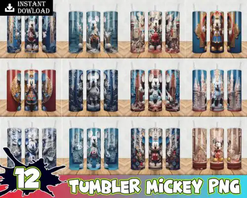 3D Mickey Tumbler ver 3 PNG - Digital Download