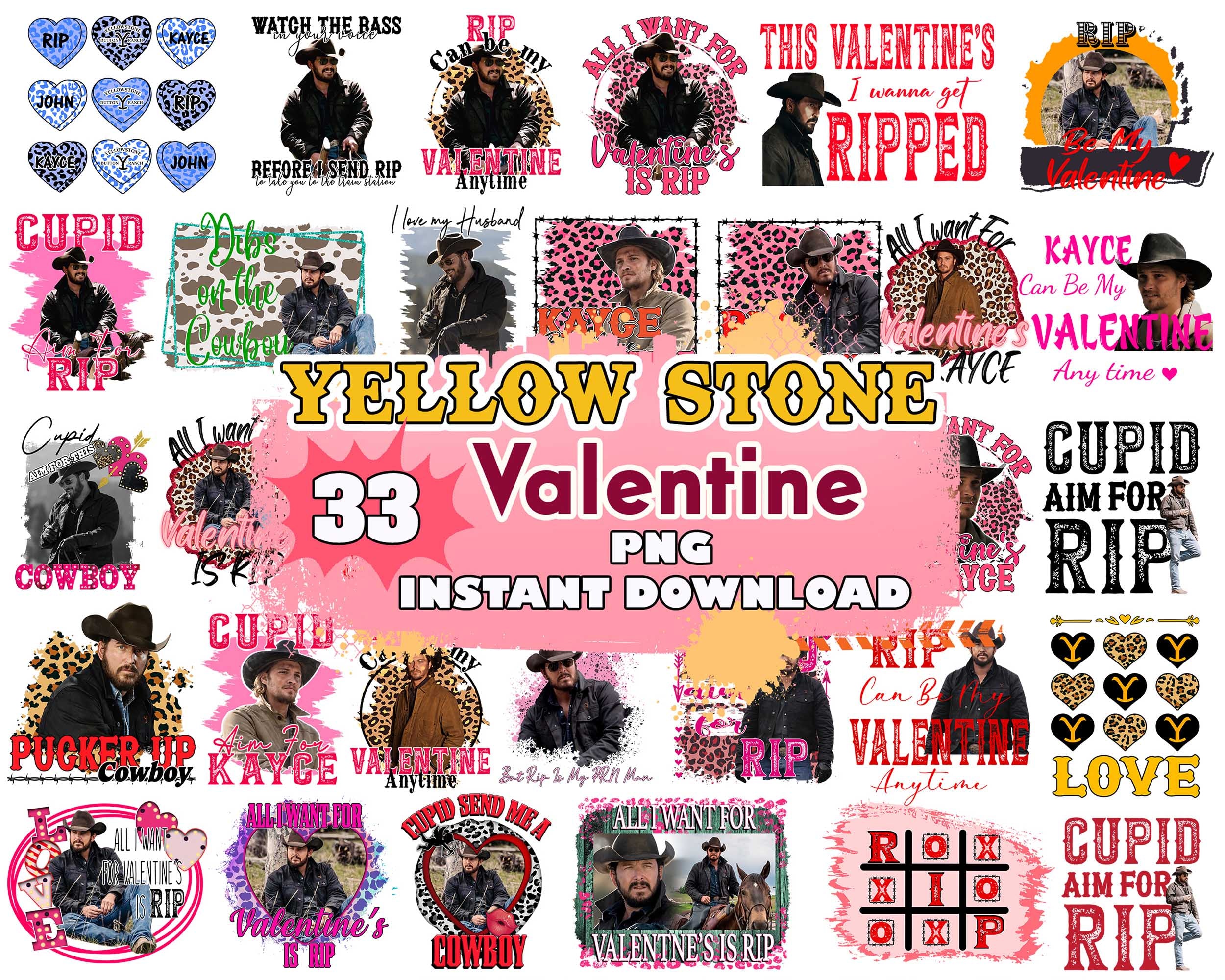 33 Yellowstone Valentine Movie Png, Valentine Rip Png, Happy Valentines Day Png, Western Valentine Png, Leopard Valentine Png