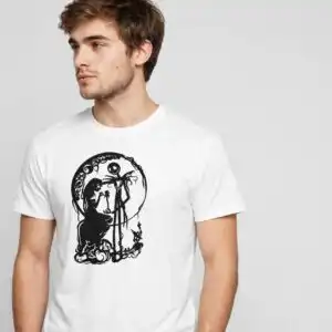 jack skellington nightmare before christmas silhouette for shirts, mugs and jack skellington nightmare before png sublimation design printed on a plain product mockup