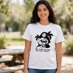 moana and maui svg design printed on a plain product mockup