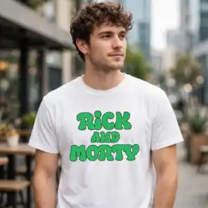 rick and morty funny cartoon for cricut - sticker sheet cut files rick and morty svg cricut design printed on a plain product mockup