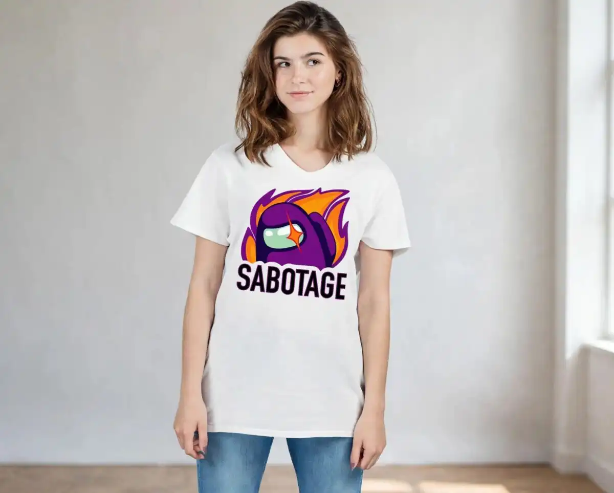 among us gaming with crewmates and impostor characters for party shirts gaming among us crewmates impostor svg design printed on a plain product mockup