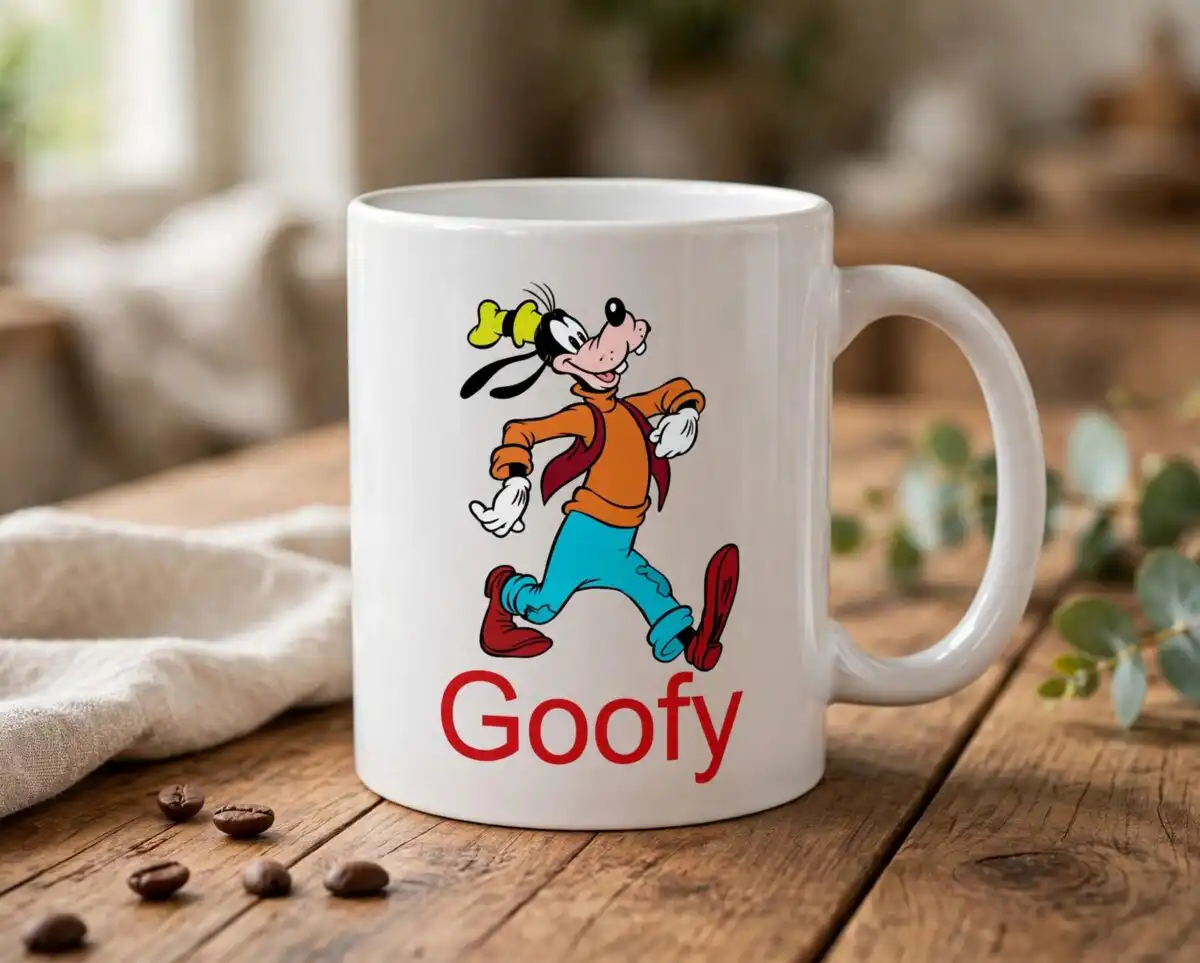 disney goofy character with 50+ poses for birthday shirts disney goofy svg design printed on a plain product mockup