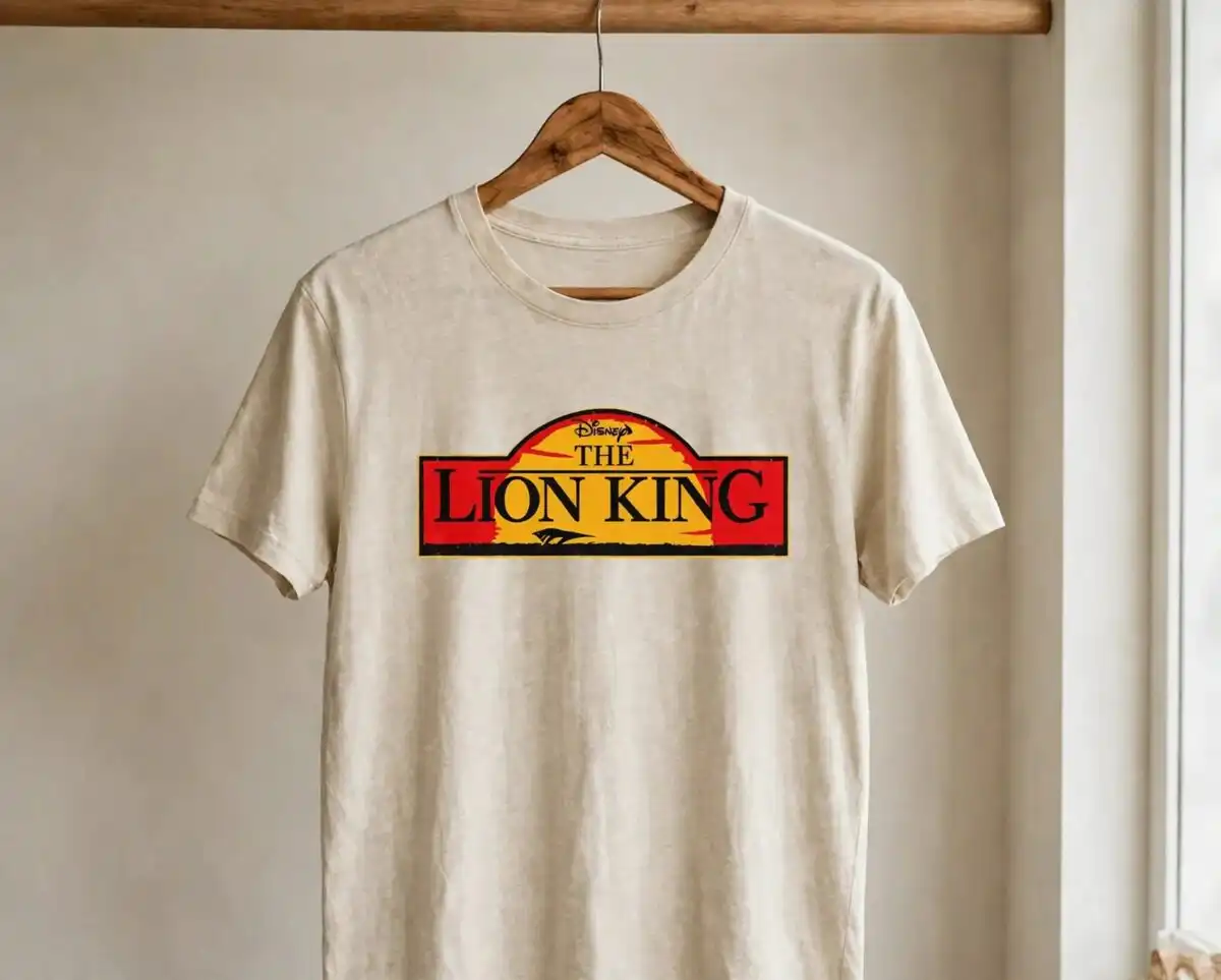 lion king characters images png design printed on a plain product mockup