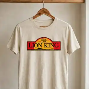 lion king characters images png design printed on a plain product mockup