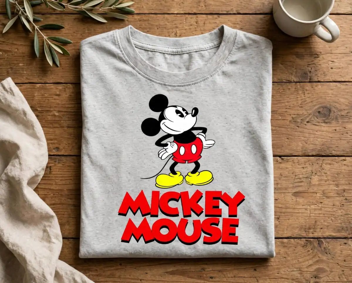 birthday cartoon mouse character various svg design printed on a plain product mockup