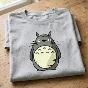 my neighbor totoro svg design printed on a plain product mockup