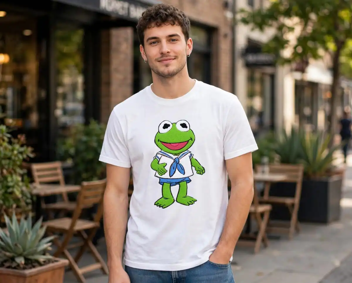 muppet babies svg design printed on a plain product mockup