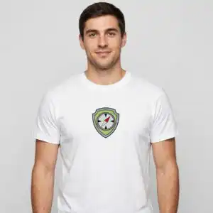 paw patrol marshall svg design printed on a plain product mockup