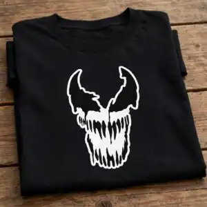 venom spider with fanged masks and logos for fans venom spider svg design printed on a plain product mockup