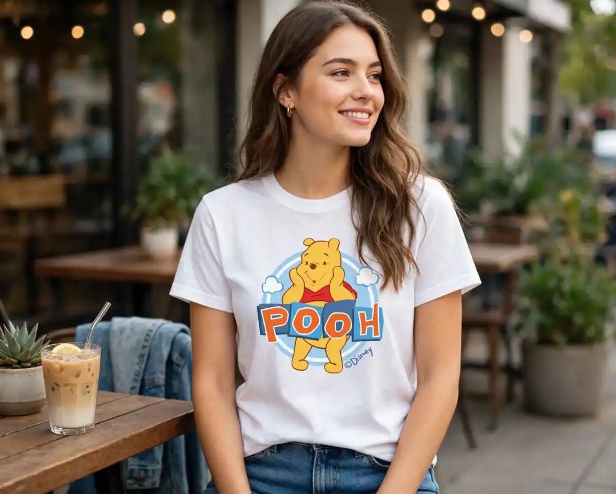 cute winnie the pooh and friends clipart for kids birthday crafts winnie the pooh friends clipart design printed on a plain product mockup