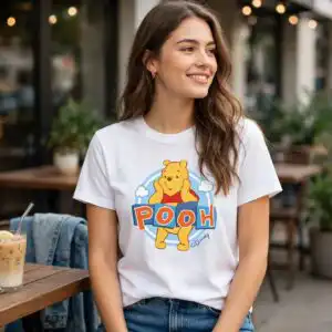 cute winnie the pooh and friends clipart for kids birthday crafts winnie the pooh friends clipart design printed on a plain product mockup