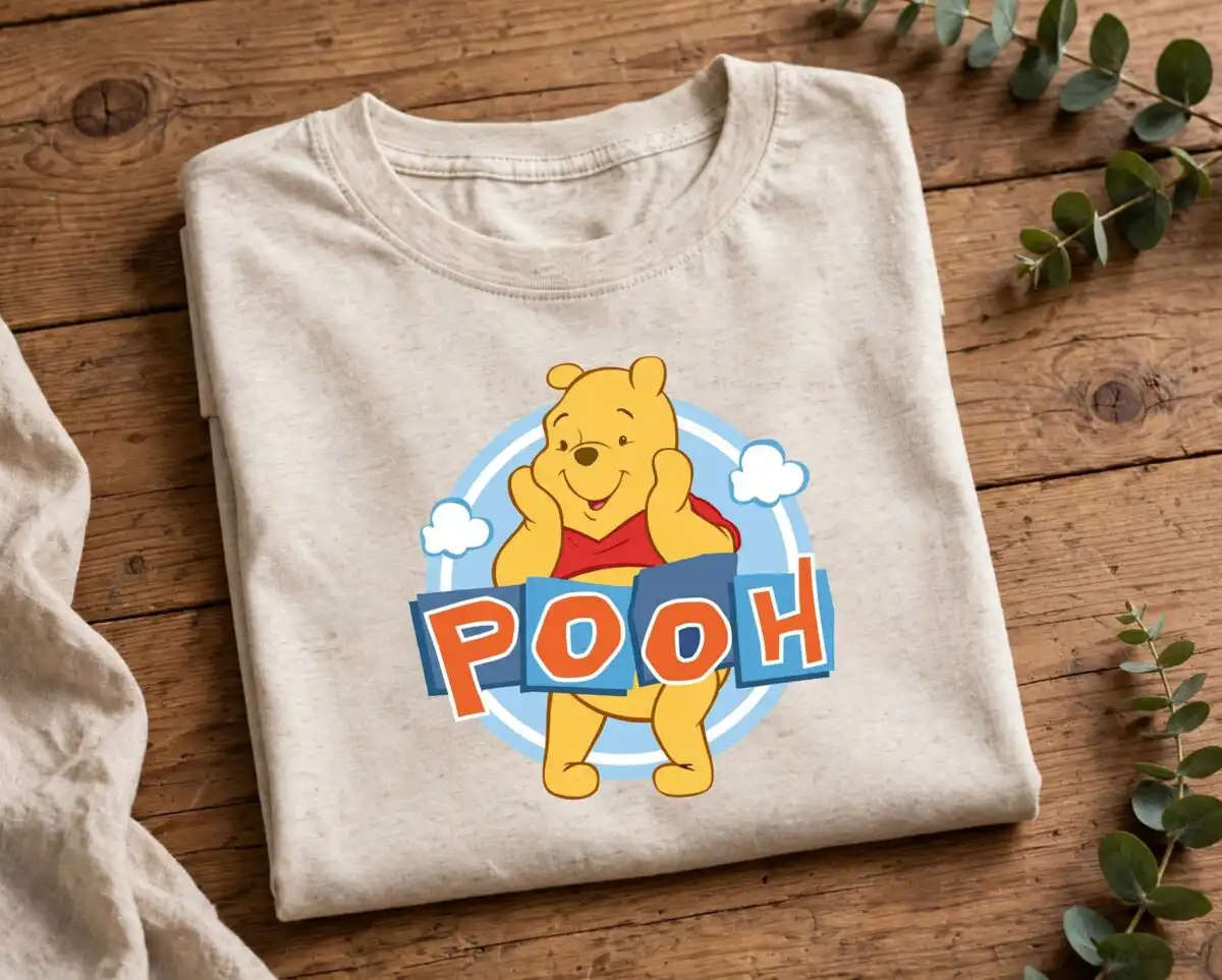 cute winnie the pooh and friends clipart for kids birthday crafts winnie the pooh friends clipart design printed on a plain product mockup