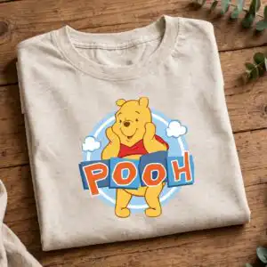 cute winnie the pooh and friends clipart for kids birthday crafts winnie the pooh friends clipart design printed on a plain product mockup