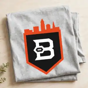 cleveland browns png images design printed on a plain product mockup
