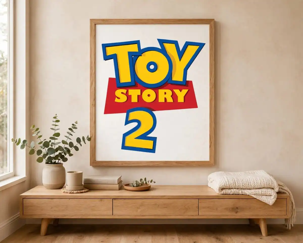 toy story logo svg birthday mega for shirts, mugs and party decor toy story logo svg design printed on a plain product mockup