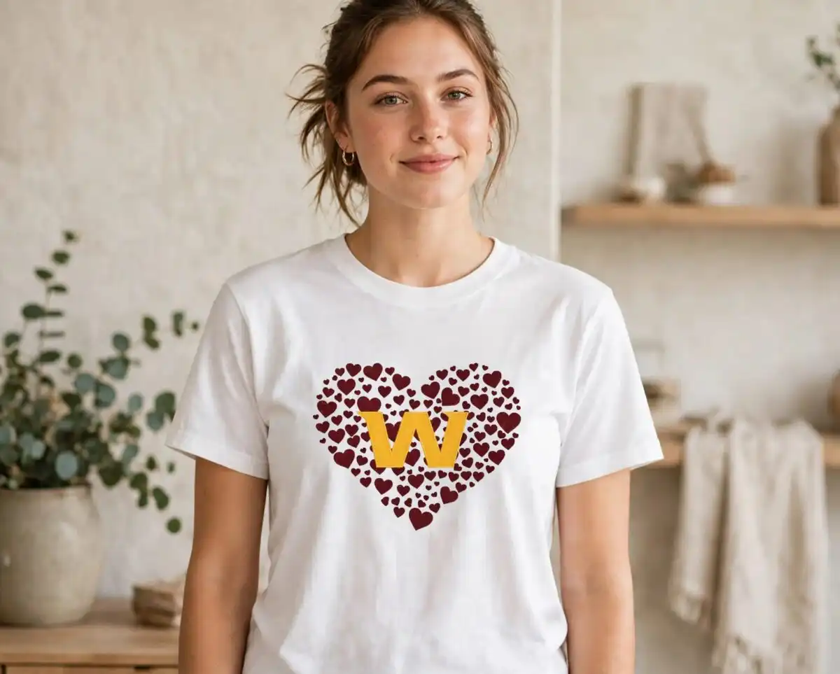 washington redskins svg design printed on a plain product mockup