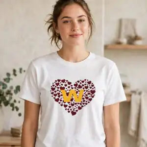 washington redskins svg design printed on a plain product mockup