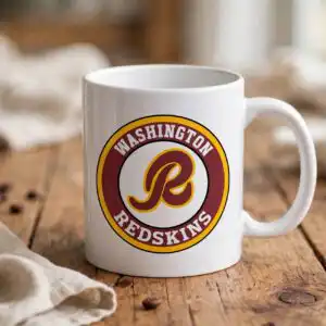 washington redskins svg design printed on a plain product mockup
