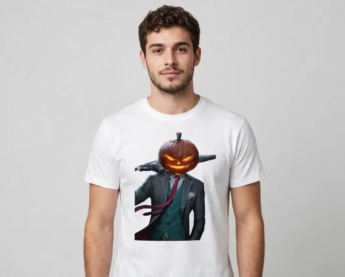 halloween horror svg design printed on a plain product mockup