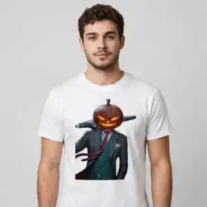 halloween horror svg design printed on a plain product mockup
