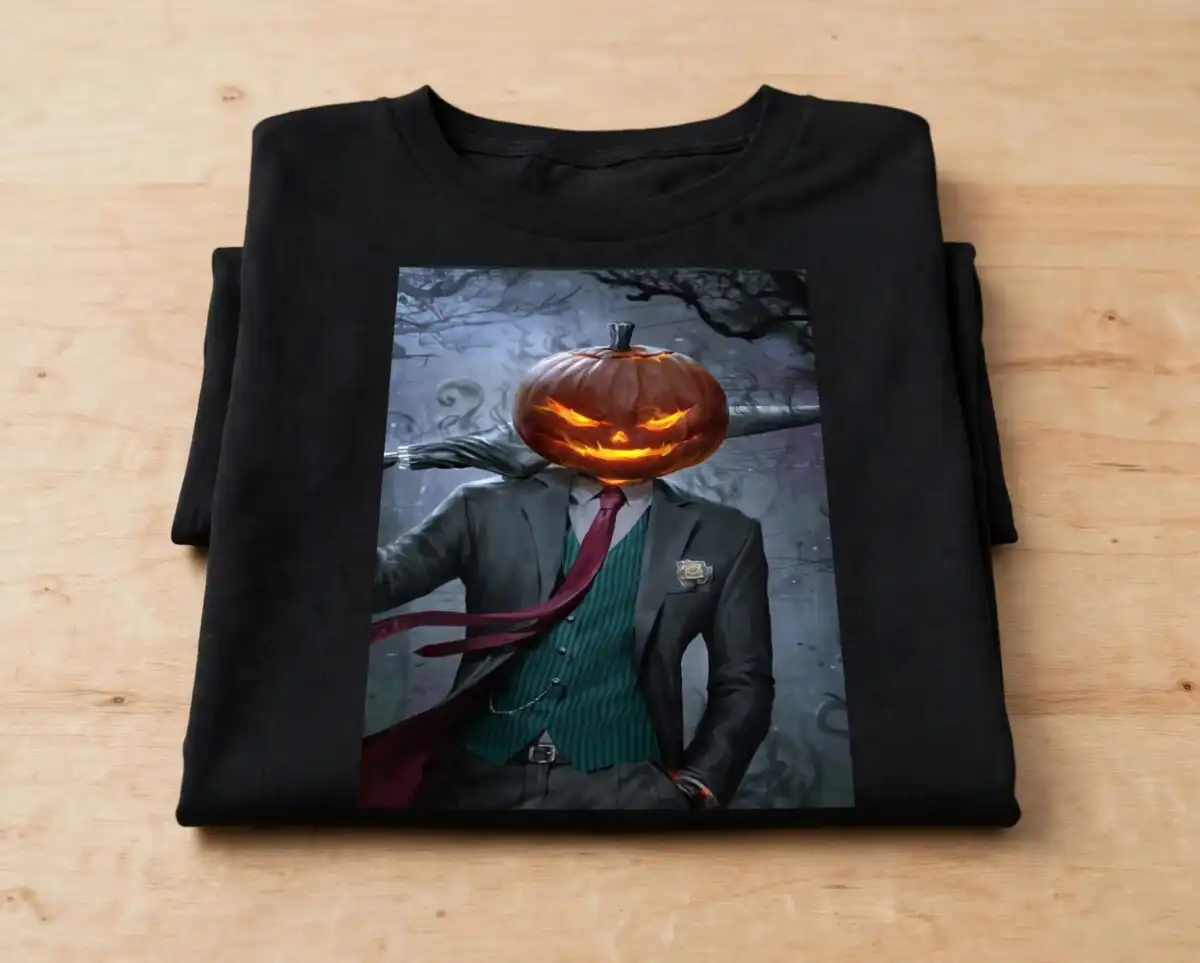 halloween horror svg design printed on a plain product mockup