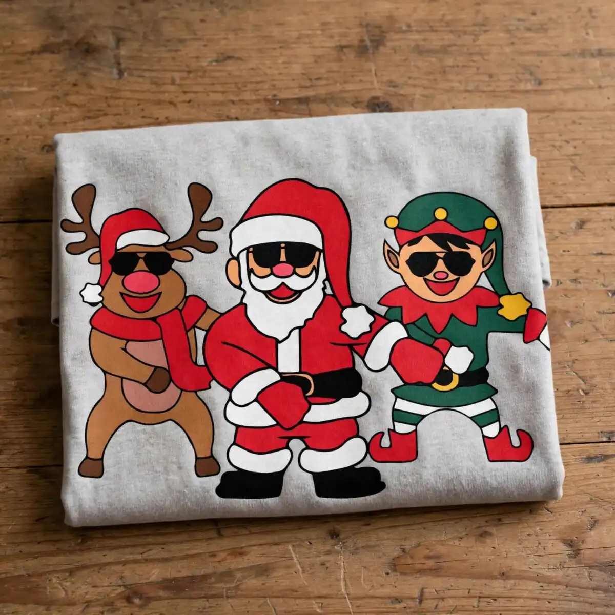 dabbing christmas png design printed on a plain product mockup