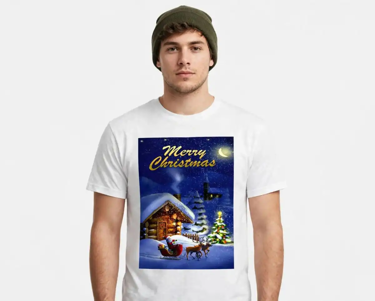merry christmas svg files design printed on a plain product mockup